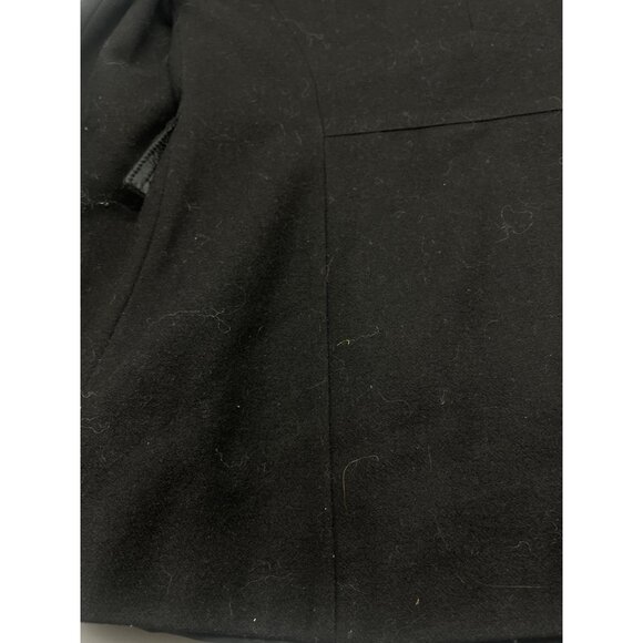 jones new York pea coat black button up collar foe pocket wool blend size 4 READ - Picture 8 of 8